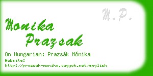 monika prazsak business card